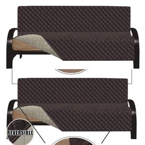 Easy-Going Reversible Futon Sofa Cover - Chocolate